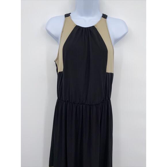 Charming Charlie Stretch Color block Halterneck Sleeveless Midi Maxi Dress Small - Picture 4 of 11
